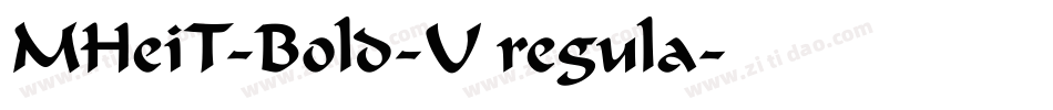 MHeiT-Bold-U regula字体转换